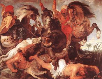 彼得 保羅 魯本斯 Hippopotamus and Crocodile Hunt 彼得 保羅 魯本斯 Hippopotamus and Crocodile Hunt